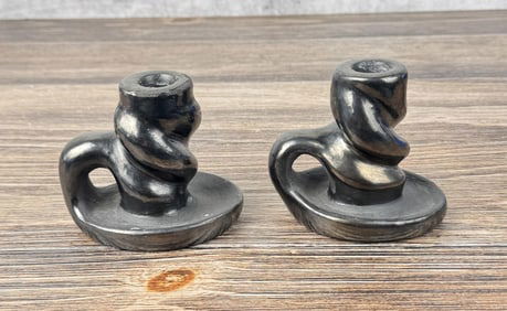 Reycita Naranjo Santa Clara Pueblo Candlesticks