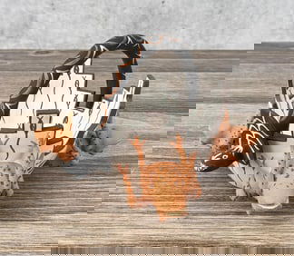 Victor Lahaleon Zuni Pueblo Frog Kiva Basket