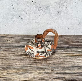 Isleta Pueblo Pottery Candlestick
