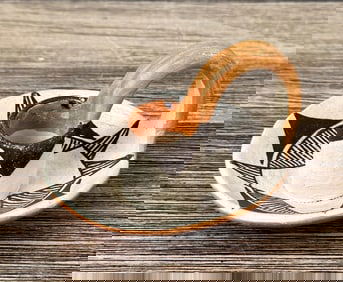 Acoma Pueblo Pottery Candlestick