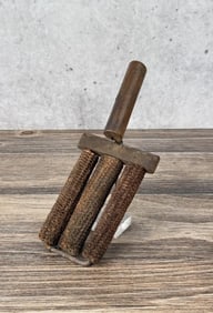 Hopi Indian Corn Cob Sheep Wool Curry Comb