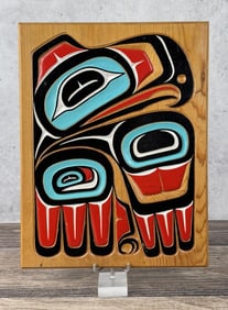 Harold Gregory Northwest Coast Haida Carved Plaque