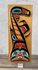 Harold Gregory Northwest Coast Haida Carved Plaque