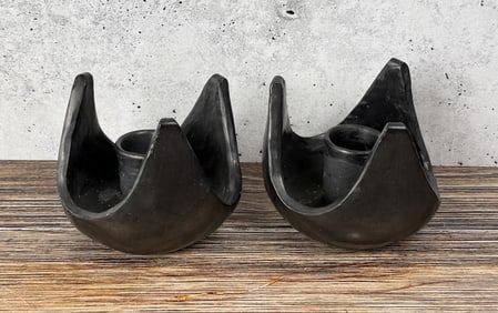 Dona Rosa Oaxaca Barro Negro Candlesticks