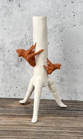 Zuni Pueblo Frog Effigy Candlestick