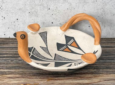 Angus Ruben Laguna Acoma Pueblo Bird Ashtray