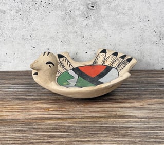 Jemez Pueblo Pottery Bird Dish