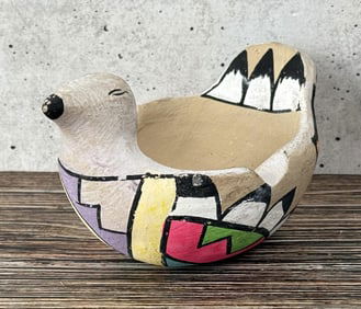 Jemez Pueblo Pottery Bird Ashtray