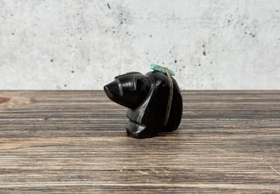 Zuni Carved Jet Bear Fetish