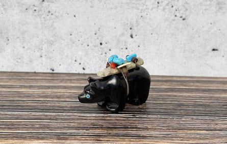 Zuni Carved Jet Bear Fetish