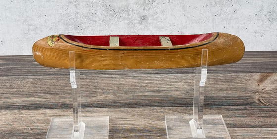 Carved Wood Niagara Falls Souvenir Canoe