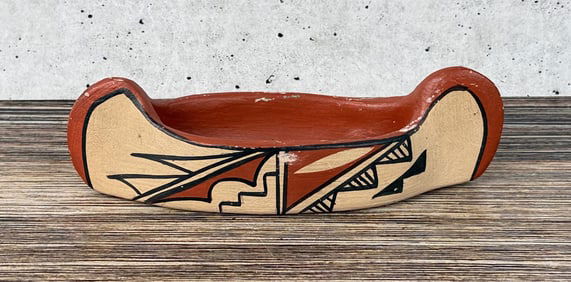 Jemez Pueblo Pottery Canoe