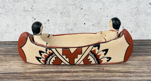 Clarita Romero Jemez Pueblo Pottery Canoe
