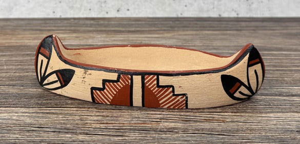 S.Y. Tosa Jemez Pueblo Pottery Canoe