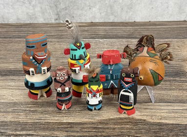 Collection of Hopi Indian Kachina Dolls