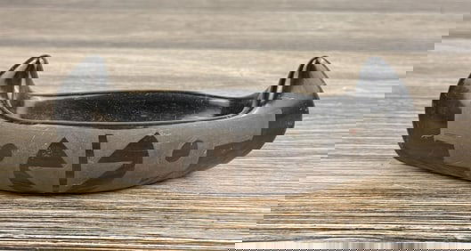 Santa Clara Pueblo Pottery Canoe