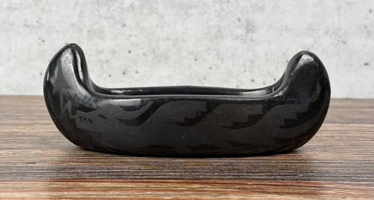 Frances Chavarria Santa Clara Pueblo Pottery Canoe