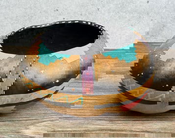 Buddy Tubinaghtewa Hopi Painted Gourd Bowl