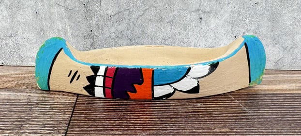Jemez Pueblo Pottery Canoe