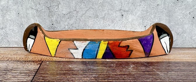 Jemez Pueblo Pottery Canoe