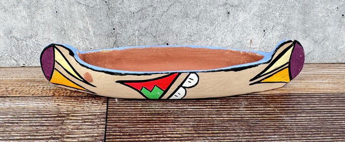 Jemez Pueblo Pottery Canoe