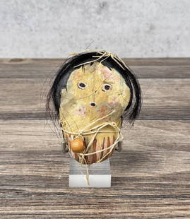 Jan Badger Navajo Kachina Face Mask Pottery: 4 3/4" by 3 1/2" by 1 1/8"