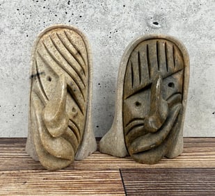 George Henry Iroquois Indian Stone Carvings