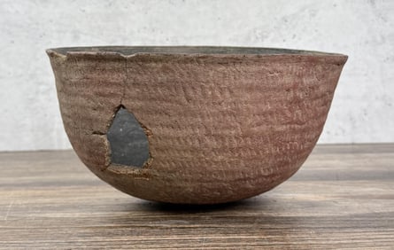 Ancient Salado Indian Corrugated Bowl Pot