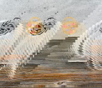 Alaskan Inuit Yupik Eskimo Woven Dance Fans