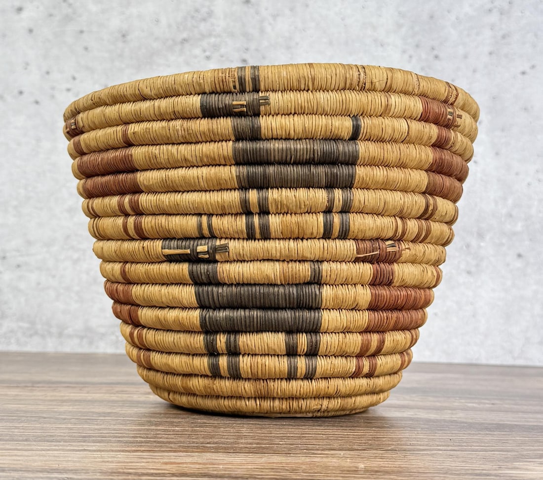 Hopi Indian Figural Deer Basket: 9 1/4" diameter, 7" tall.