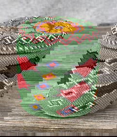 Paiute Native American Indian Beaded Jar