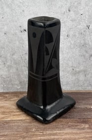 Santa Clara Pueblo Pottery Candlestick