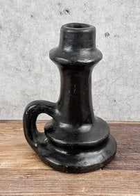Santa Clara Pueblo Pottery Candlestick