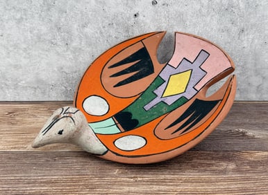 Jemez Pueblo Pottery Bird Dish