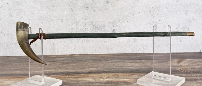 Plains Native American Indian Horn Peace Pipe
