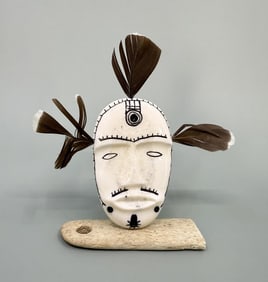 Matthew Tiulana Inuit Eskimo Carved Maskette