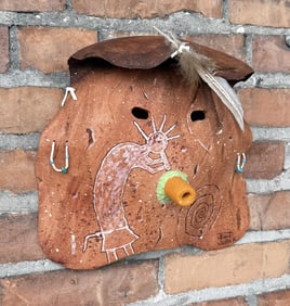 David K John Navajo Pottery Mask