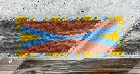 Native American Indian Beaded Checkbook Cover