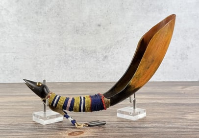Crow Native American Indian Horn Spoon