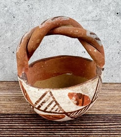 Isleta Pueblo Pottery Basket