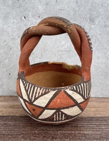 Isleta Pueblo Pottery Basket
