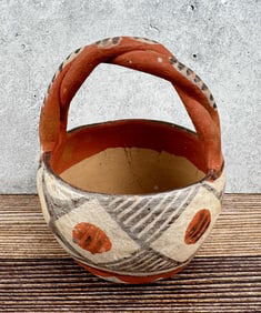 Isleta Pueblo Pottery Basket