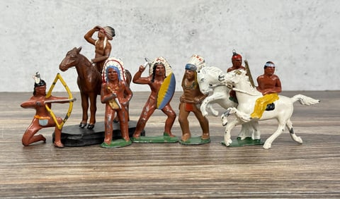 Collection of Lead Toy Indians