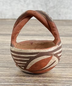 Isleta Pueblo Pottery Basket