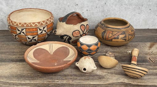 Collection of Pueblo Indian Pots