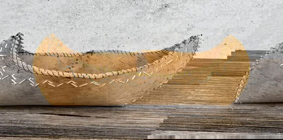 Ojibwe Indian Birch Bark Canoe