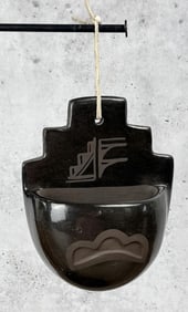 Birdell Santa Clara Pueblo Pottery Wall Pocket