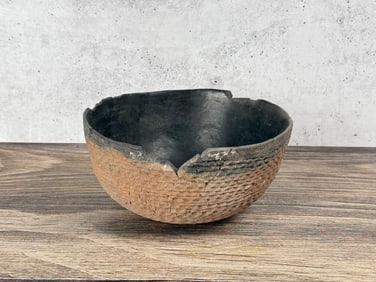 Ancient Salado Indian Corrugated Bowl Pot