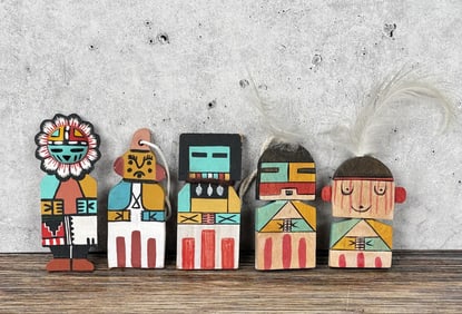 Collection of Hopi Indian Flat Kachina Dolls