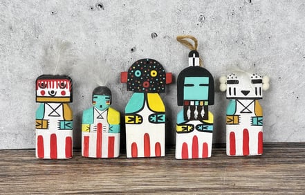 Collection of Hopi Indian Flat Kachina Dolls